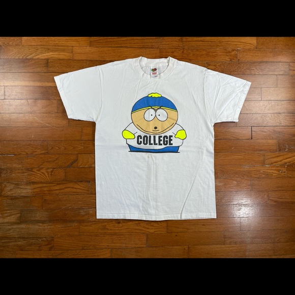 Vtg 90s Southpark Cartman Kenny College Comedy Central T-Shirt 2Lot Size L Rare - Picture 11 of 16